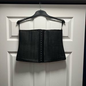 YIANNA Women's Sport Latex Steel Boned 3 Hook Waist Trainer, Body Shaper Sz XXL